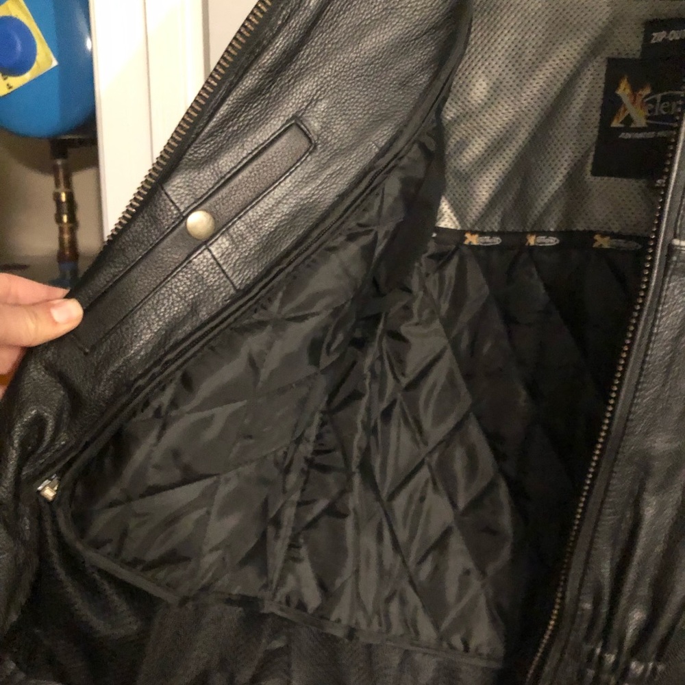 Genuine Leather lined Biker Jacket - Picture 4 of 7